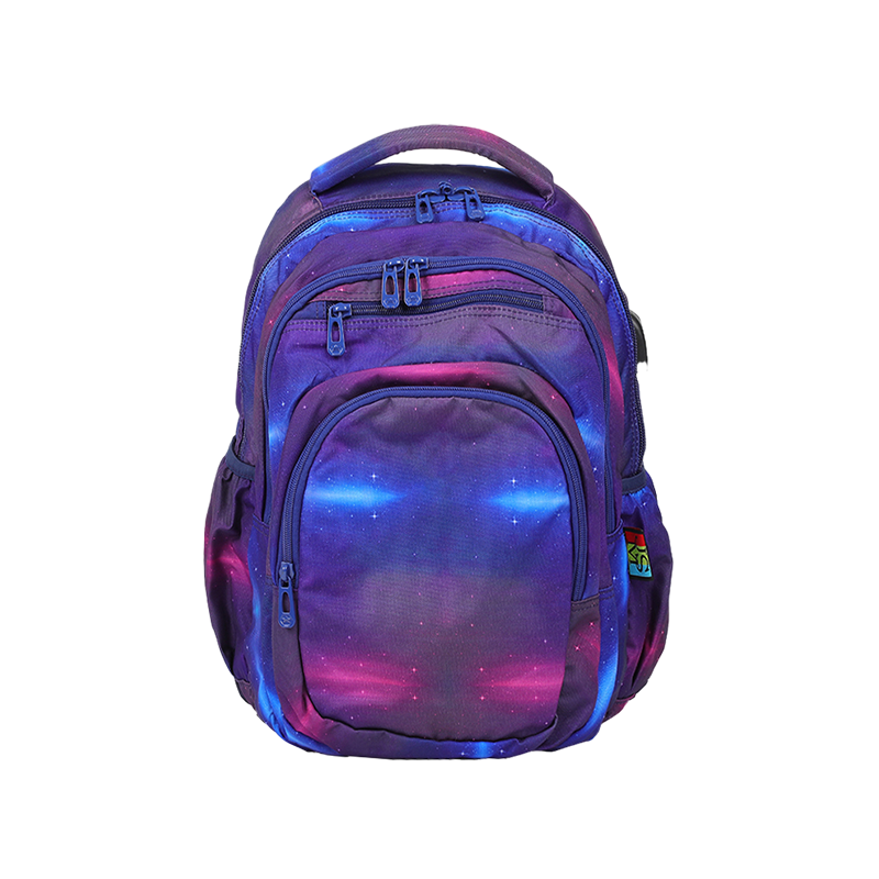 900D PU polyester lining high capacity starry sky patterned backpack